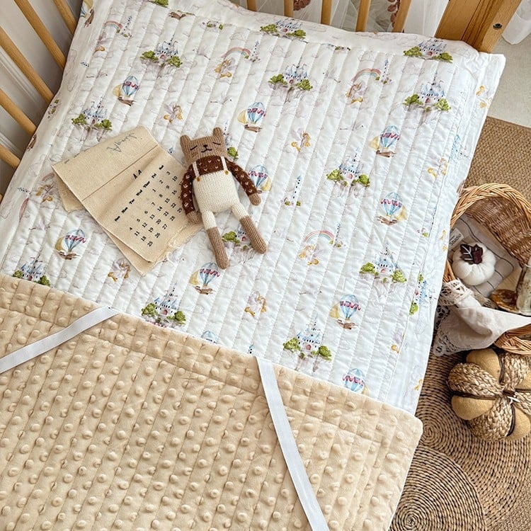 Detská plachta na postieľku s hrubšou výplňou matraca, 100% bavlna, Bean Velvet, trieda A