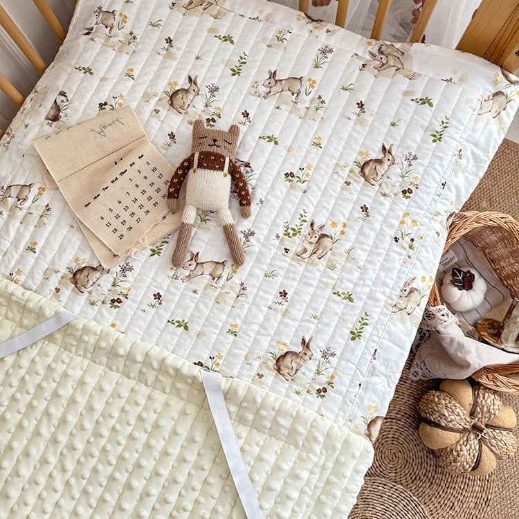 Detská plachta na postieľku s hrubšou výplňou matraca, 100% bavlna, Bean Velvet, trieda A