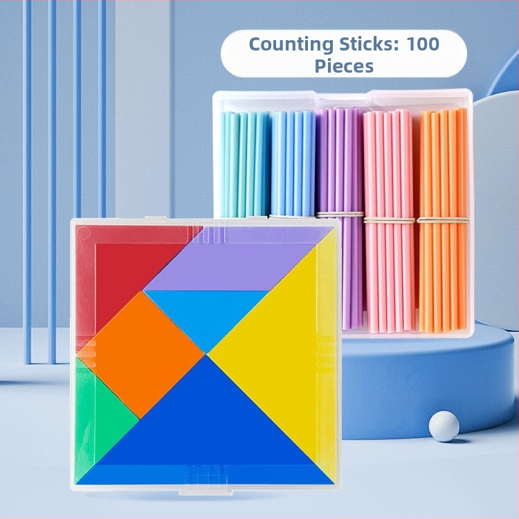 Little Genius Plastové počítacie tyčinky pre prvý ročník matematiky – 100 tyčiek na sčítanie a odčítanie