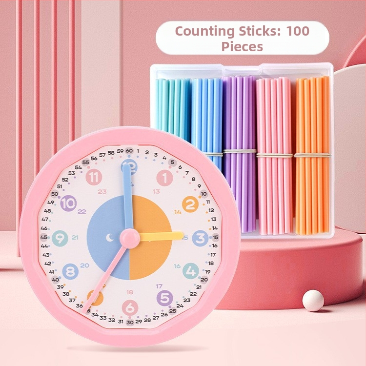 Little Genius Plastové počítacie tyčinky pre prvý ročník matematiky – 100 tyčiek na sčítanie a odčítanie