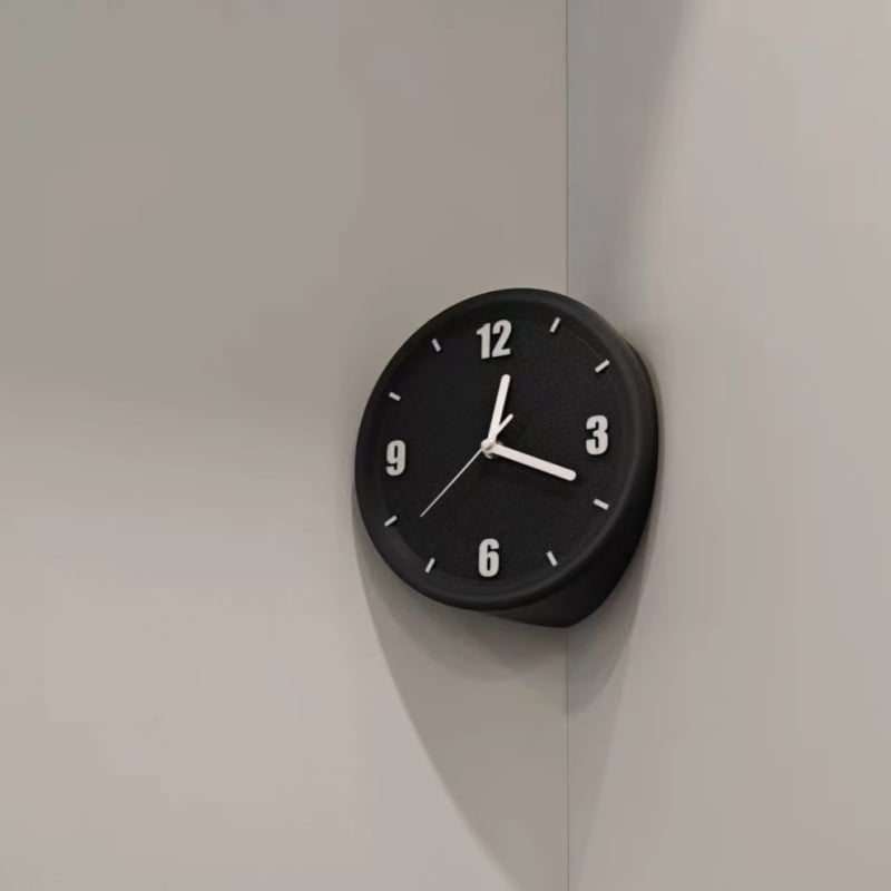 Rohové hodiny bez vŕtania do obývacej izby, minimalistické tiché nástenné hodiny s technicky inšpirovaným umeleckým dizajnom na zakrytie otvorov