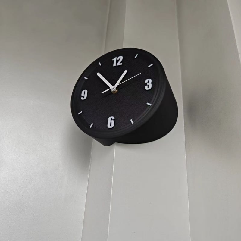 Rohové hodiny bez vŕtania do obývacej izby, minimalistické tiché nástenné hodiny s technicky inšpirovaným umeleckým dizajnom na zakrytie otvorov