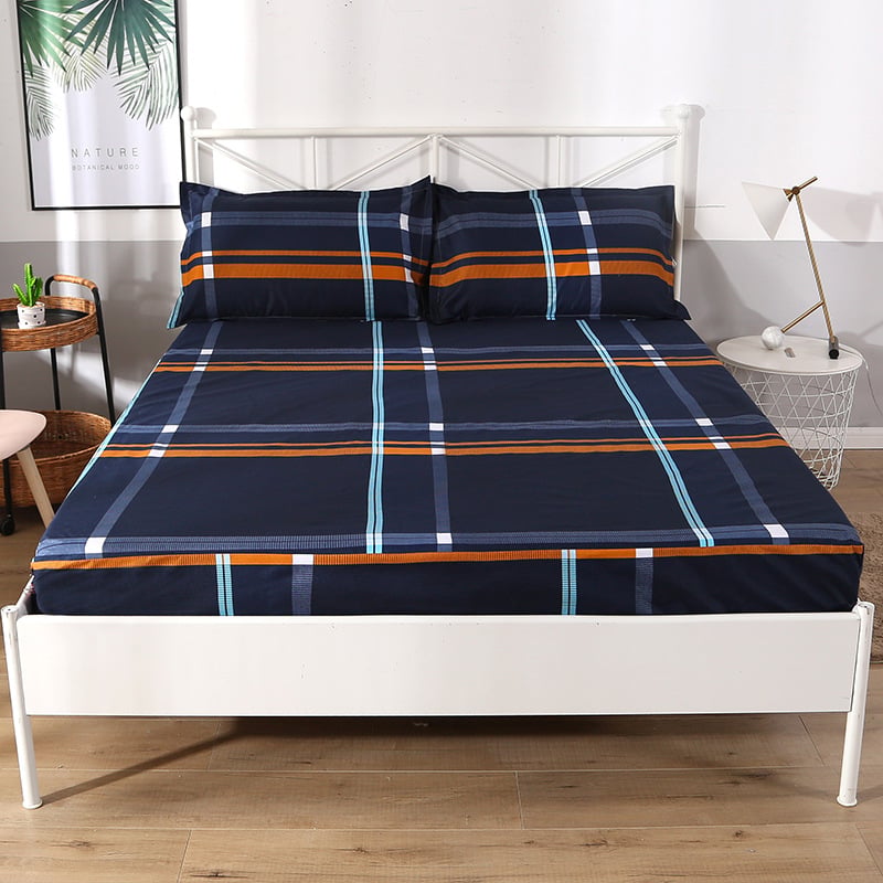 Vodotesný napínací placht s kvetinovým motívom, ochranný poťah na matrac, priedušný a pratelný, rozmer 150x200 cm