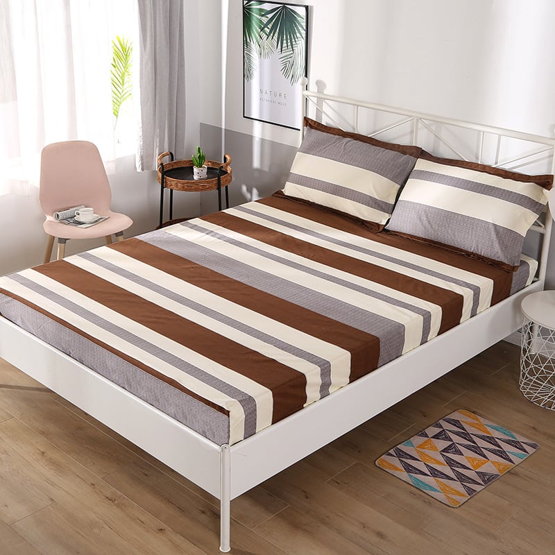 Vodotesný napínací placht s kvetinovým motívom, ochranný poťah na matrac, priedušný a pratelný, rozmer 150x200 cm