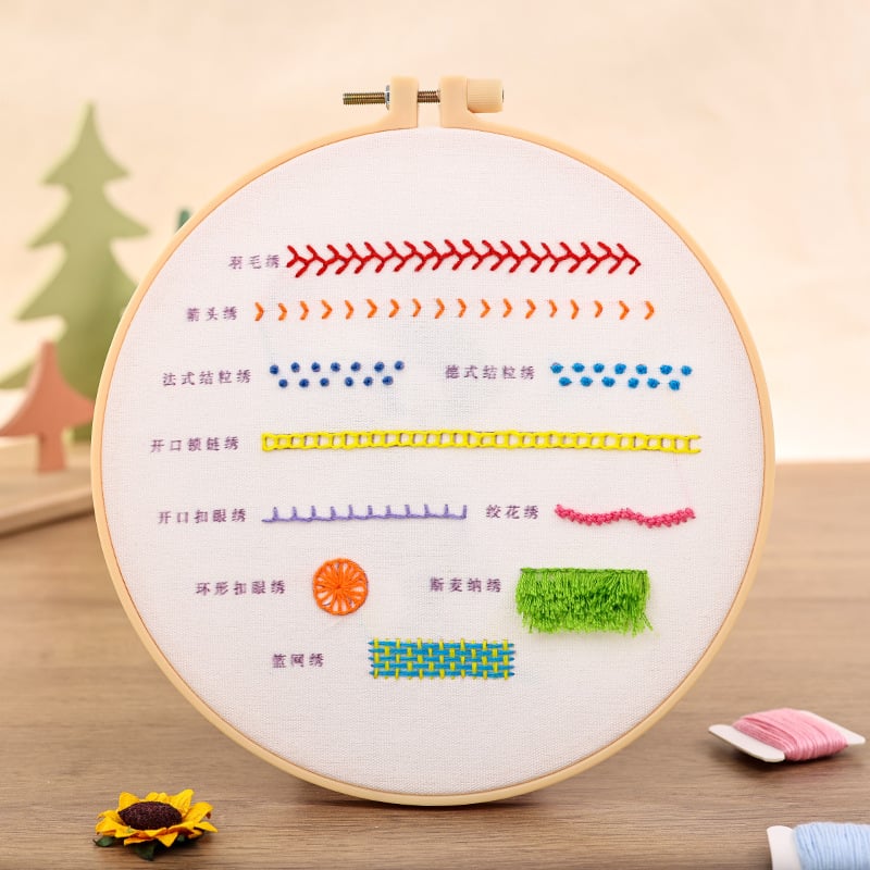 Ručne vyrobený DIY set materiálov na vyšívanie, kompletný súbor nástrojov pre začiatočníkov, jednoduchý cvičebný set