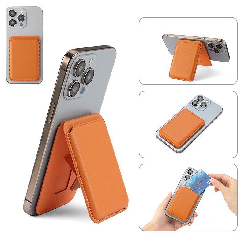 Husă din piele PU pentru iPhone 16 Pro Max cu suport magnetic MagSafe și buzunar pentru carduri