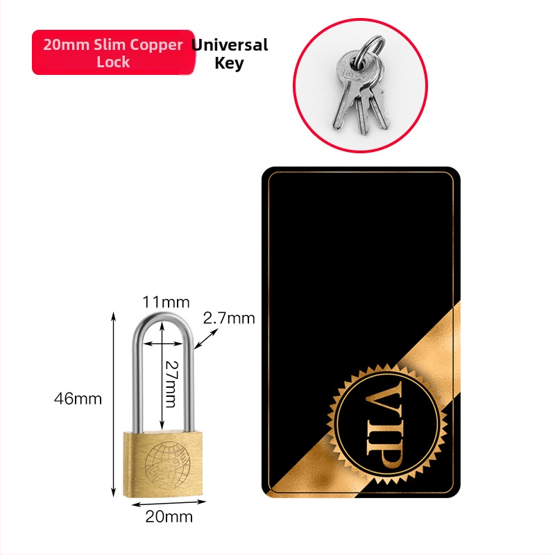 Predĺžený zámok na skrinku v starom štýle, s dlhým ramenom, tenkou tyčou, meď 30 mm, so 3 kľúčmi