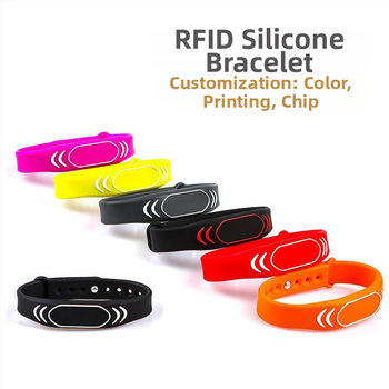 RFID silikónové náramky pre posilovne a zábavné parky, IC náramky, inteligentný prístup, náramky s dynamickým kódom