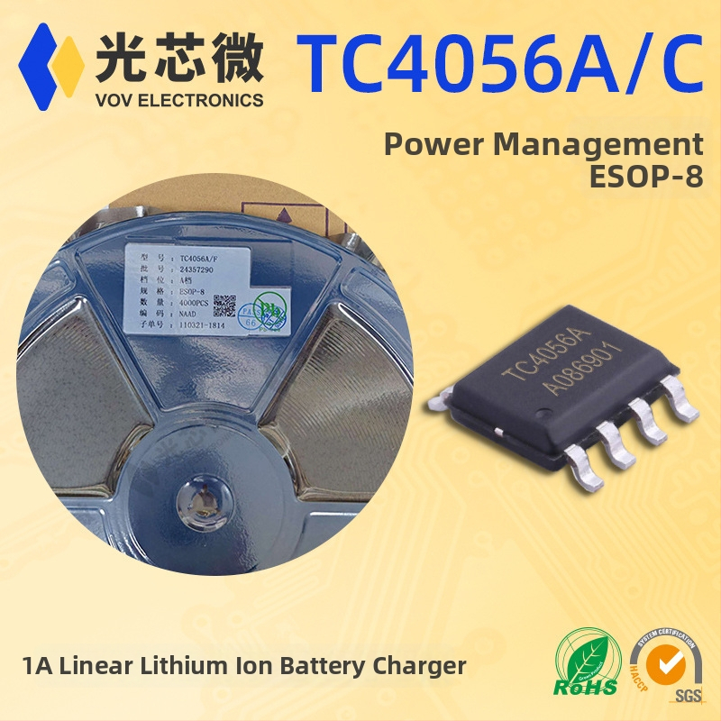 Optical Core Micro TP4056A SOP-8 IC za punjenje litijske baterije (LP4056HSPF)