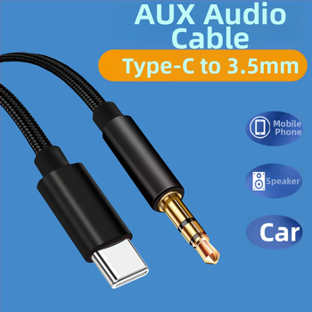 Kábel Type-C na 3,5 mm AUX pre Huawei, Oppo a Vivo telefóny, slúchadlá, auto