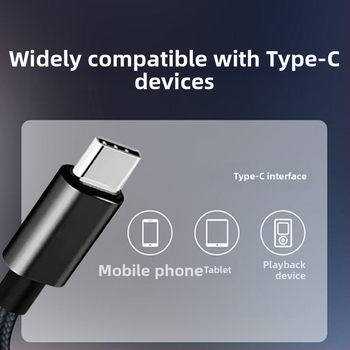 Kábel Type-C na 3,5 mm AUX pre Huawei, Oppo a Vivo telefóny, slúchadlá, auto
