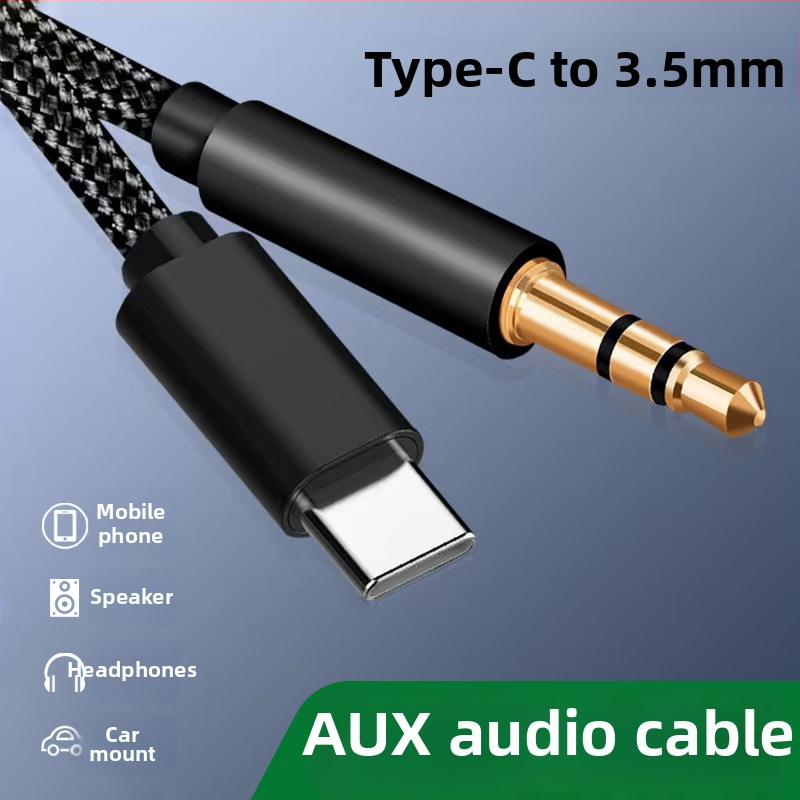 Kábel Type-C na 3,5 mm AUX pre Huawei, Oppo a Vivo telefóny, slúchadlá, auto