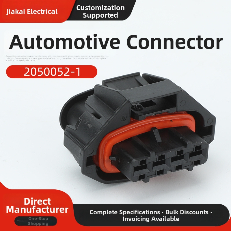 2050052-1 Autokonektor, konektor pre kábelový zväzok, čierny, 4-pólový, pre klimatizáciu a senzor kyslíka