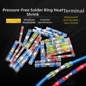 Vodotesný butt terminál s tepelne stiahnuteľnou trubou a spájacím prsteňom pre vodiče – stredný univerzálny koniec