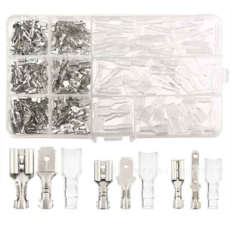 270 kusov v krabici plugg-in pružinových terminálov z meďe s cínovým povrchom, s izoláciou
