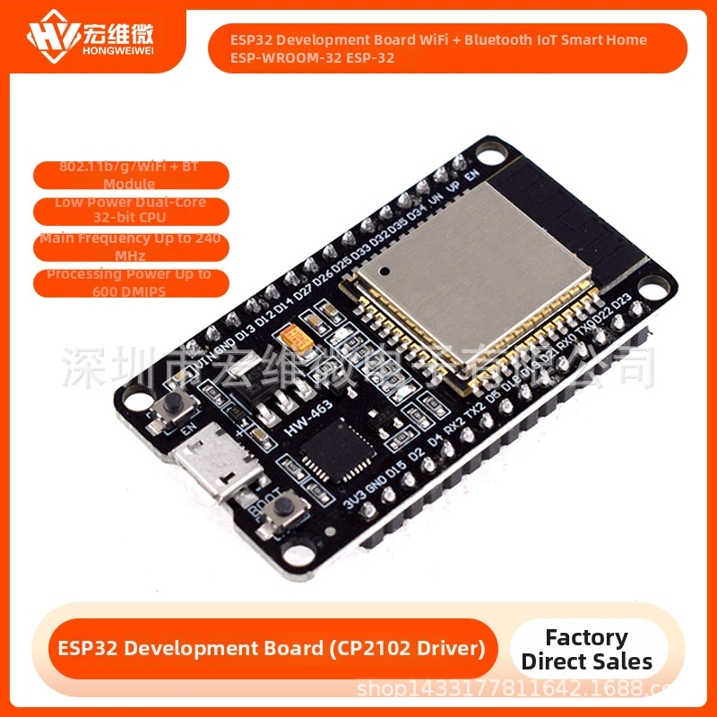 ESP32 razvojna ploča s Wi-Fi i Bluetoothom za IoT pametni dom – ESP-WROOM-32 modul