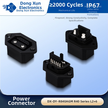 Dongxun 2+4-pín EV nabíjací konektor, samec a samica Dx-Dy-R840 AGM vodotesný