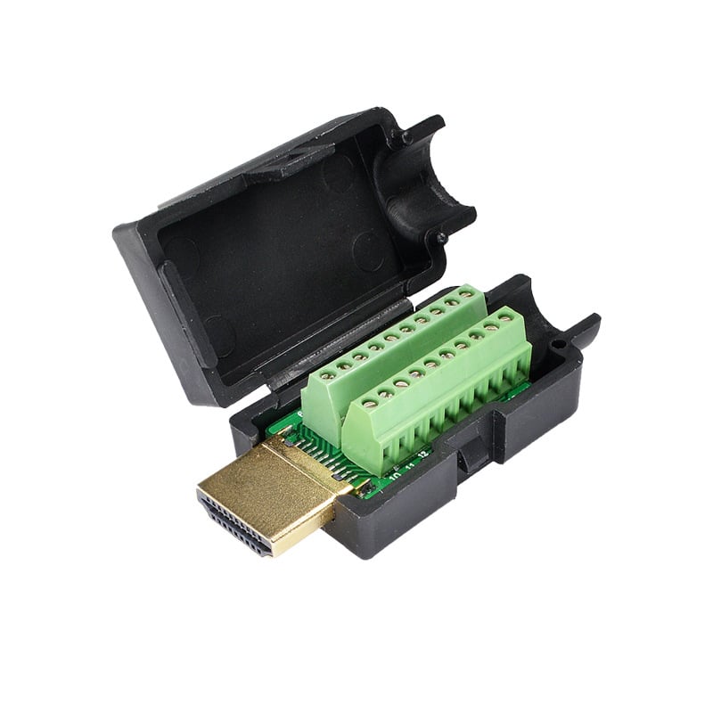 HDMI mužský konektor bez spájkovania, adaptér s krytom modulu pre HDMI kábel
