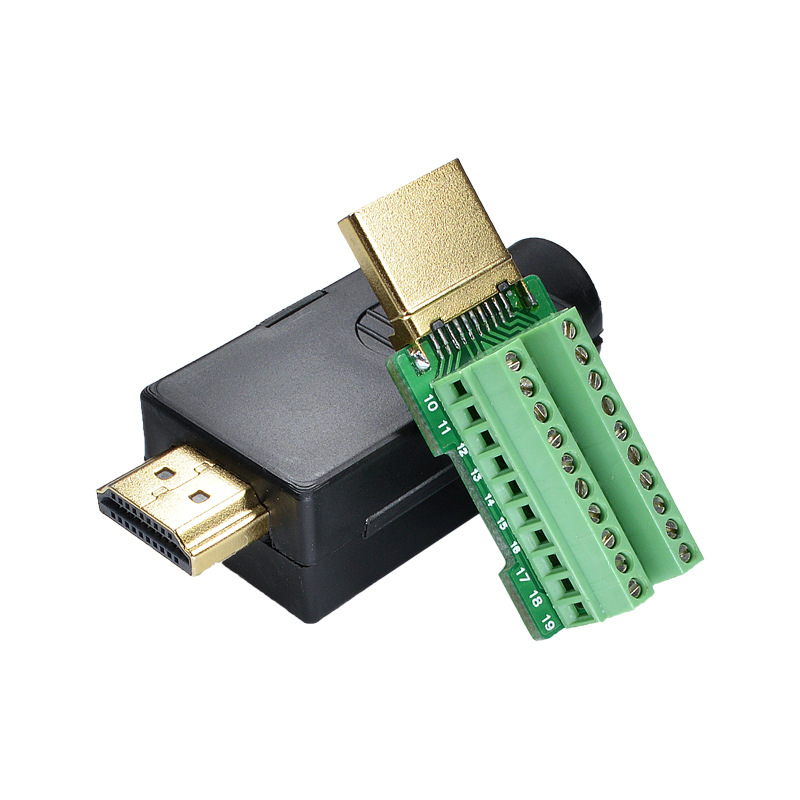 HDMI mužský konektor bez spájkovania, adaptér s krytom modulu pre HDMI kábel