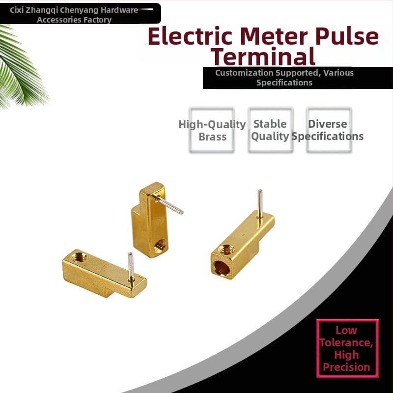 Pulzný terminál pre elektromer, medený stĺpec a medený vložený kontakt