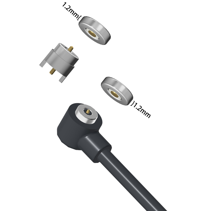 1,5 mm kruhový ultra tenký kábel pre nabíjanie inteligentného prsteňa, magnetický samica konektor, odolný voči vode