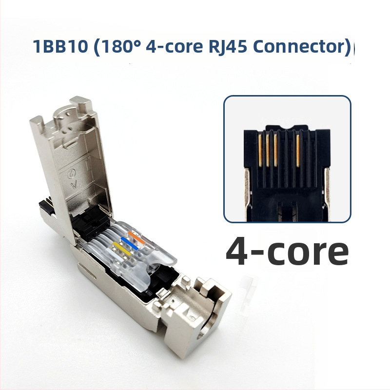 RJ45 Ethernet konektor kompatibilný so Siemens Crystal Head, 4 jadier, 1BB10 zástrčka
