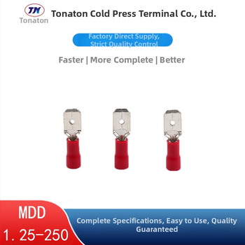 Tuonetong MDD1.25-250 predizolovaný krimp terminál 6.3 mm čepeľ