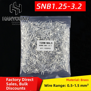 SNB holý koniec U- a Y-typ fork terminál, meď, 9 pólov, studené lisovanie, pre 1,25–3/3,2/3,5/5,5/2–4/5/6 mm