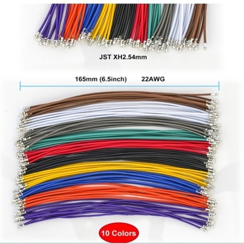 XH2.54 konektorová zásuvka – zostava s predkrúteným káblom, 22 AWG, 10 farieb