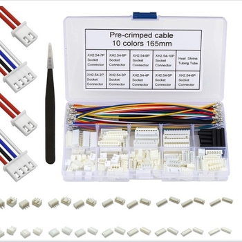 XH2.54 konektorová zásuvka – zostava s predkrúteným káblom, 22 AWG, 10 farieb