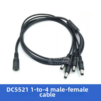 Napájací rozdeľovací kábel pre LED pásy s konektorom DC5521, rozdelenie 1 na 2 a 1 na 3, samica-samec