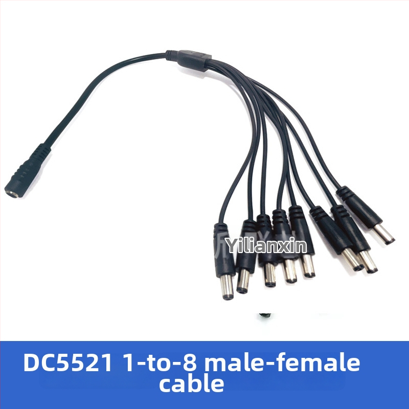 Napájací rozdeľovací kábel pre LED pásy s konektorom DC5521, rozdelenie 1 na 2 a 1 na 3, samica-samec