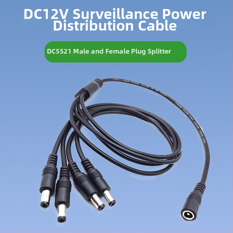 Napájací rozdeľovací kábel pre LED pásy s konektorom DC5521, rozdelenie 1 na 2 a 1 na 3, samica-samec