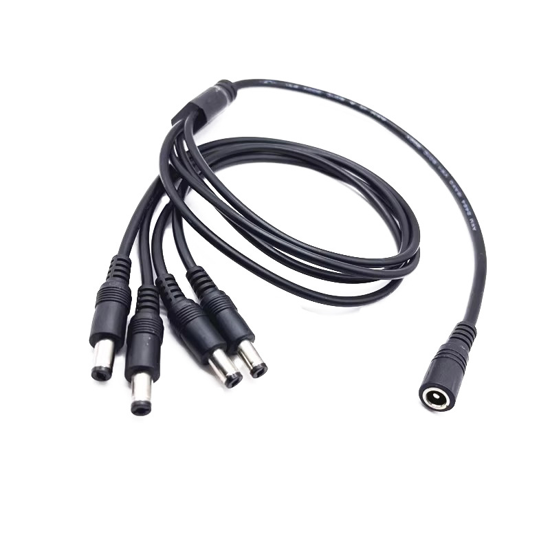 Napájací rozdeľovací kábel pre LED pásy s konektorom DC5521, rozdelenie 1 na 2 a 1 na 3, samica-samec