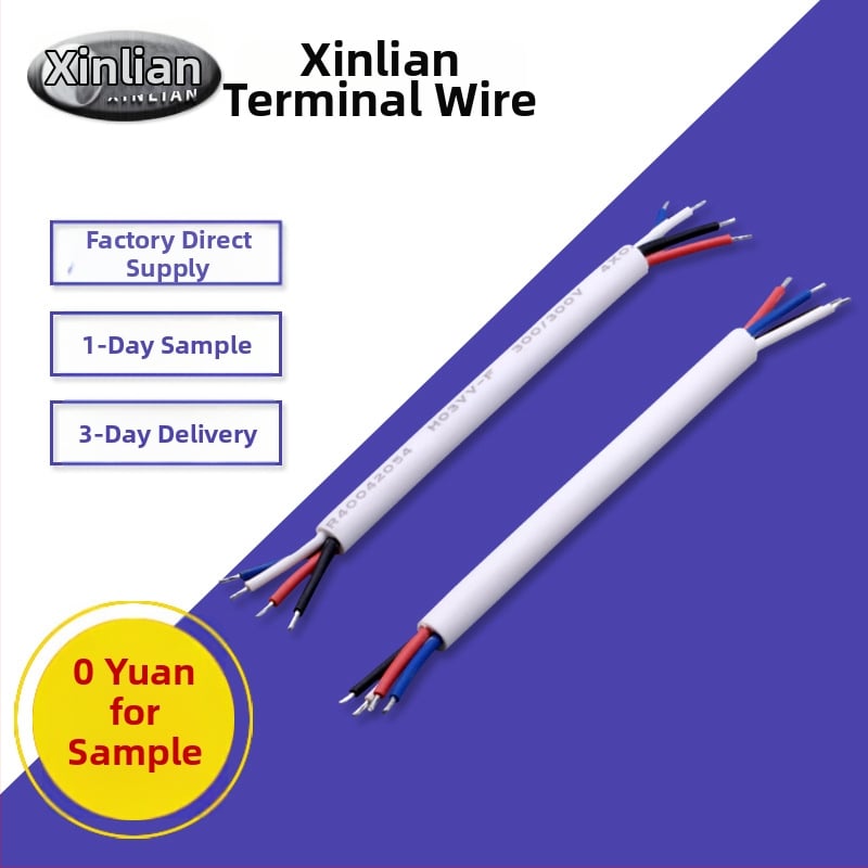 Biely napájací kábel H03VV-F, 4×0,5 mm², kábel pre pripojenie k nabíjacej stanici