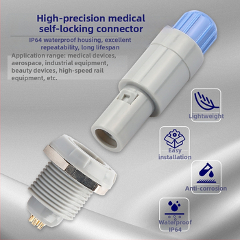 MOCO Medicínske plastové konektor, 1p T1/Z1, 5A, PPS izolátor, meď s pozláteným povlakom