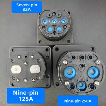 Nabíjací konektor pre elektrické vozidlá, národný štandard, DC 9-pín / AC 7-pín, 32A/125A/250A