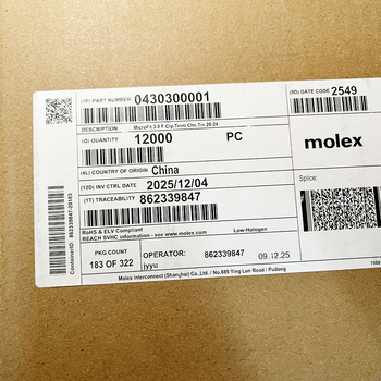 0430300001 Molex Micro-Fit cínovo potiahnutý krimp terminál pre fotovoltaický konektor