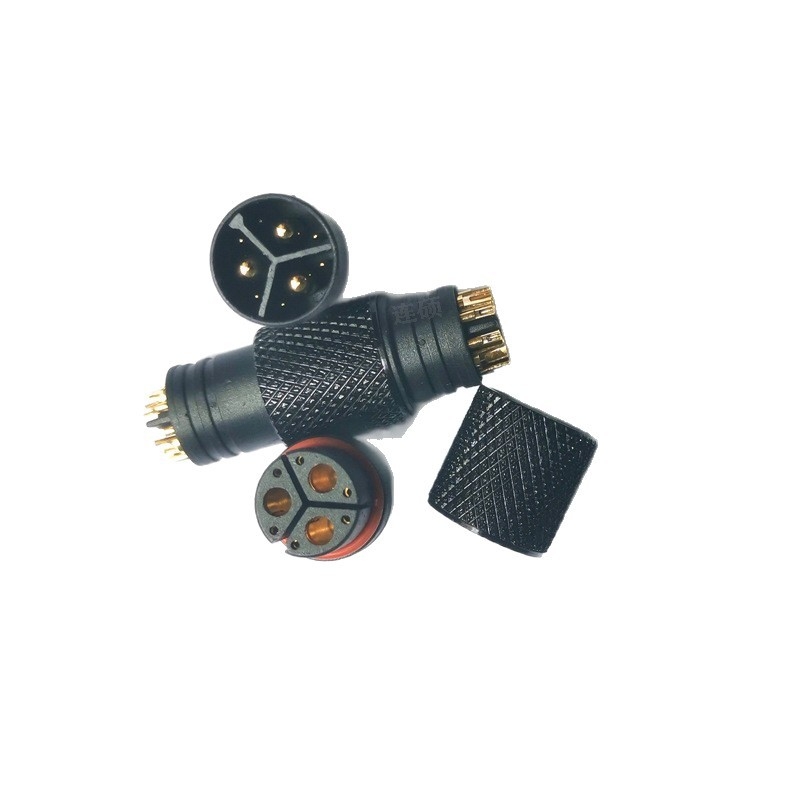 M15 3+6 vodotesný zlatý konektor, 9P samec a samica senzorový konektor pre motor s vysokým prúdom