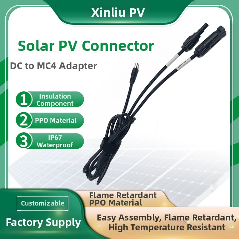 MC4 fotovoltaický konektor DC vodotesný rozdeľovač 1 na 2