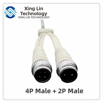 Y-typ LED napájací kábel, vodotesný M12 4-pólový konektor