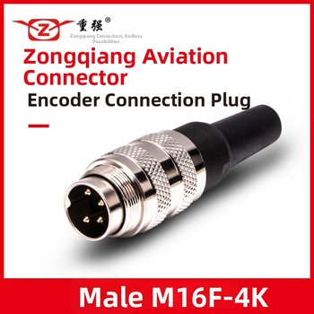 M16F-4K 4-pinový letecký konektor pre encoder, samec