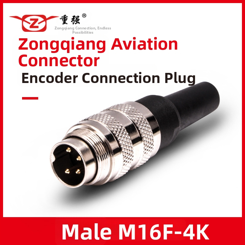 M16F-4K 4-pinový letecký konektor pre encoder, samec