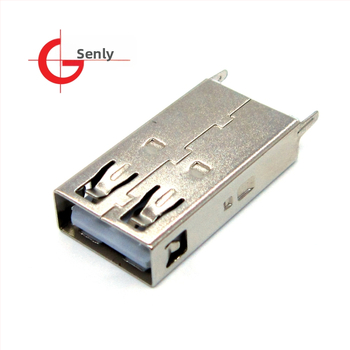 USB Type-A samica konektor, AF180°, vertikálne uchytenie na PCB, rovné/ohnuté nohy