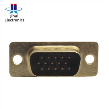 VGA 15-pínový samček D-Sub konektor s upínacou doskou, krok 1,6 mm