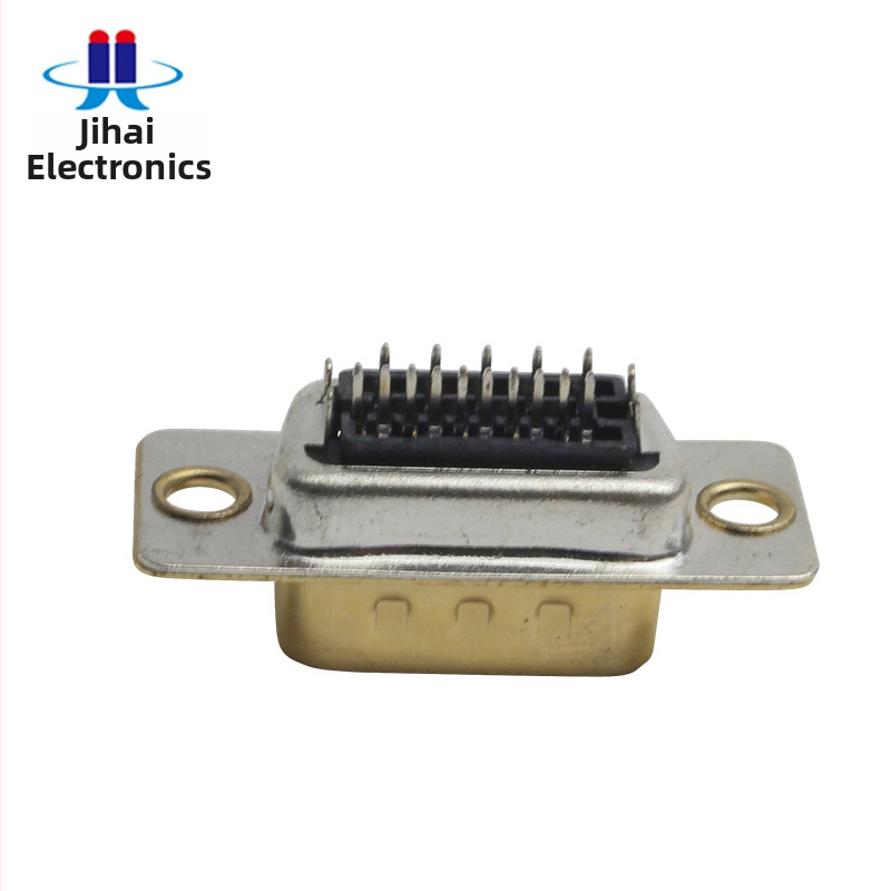 VGA 15-pínový samček D-Sub konektor s upínacou doskou, krok 1,6 mm
