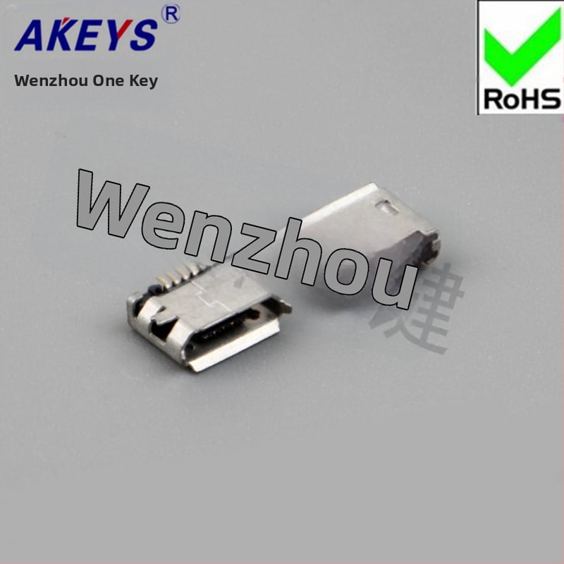 Micro USB 5P samica konektor, povrchová montáž (SMD), Android dátový konektor.