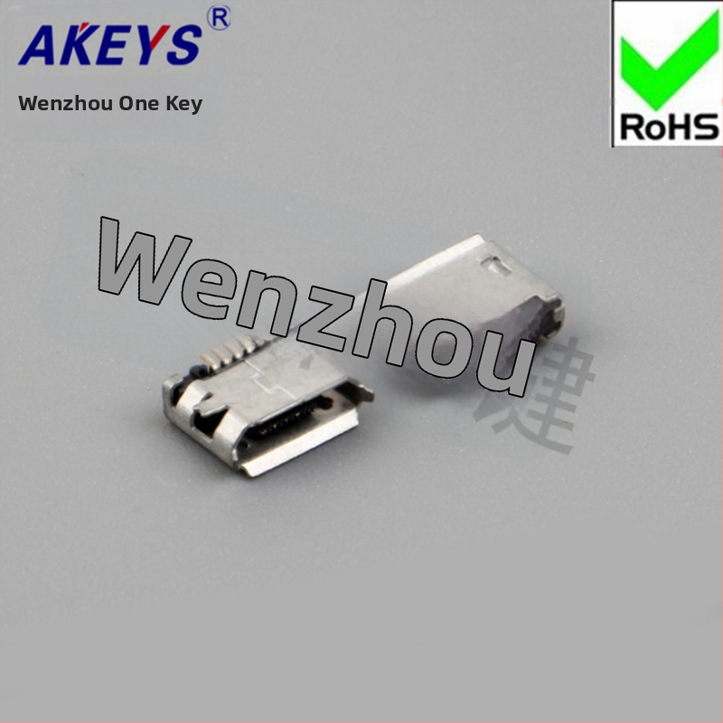 Micro USB 5P samica konektor, povrchová montáž (SMD), Android dátový konektor.