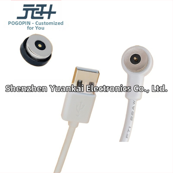 Okrúhly magnetický USB dátový a nabíjací kábel s drážkou, Type-C Pogopin konektor