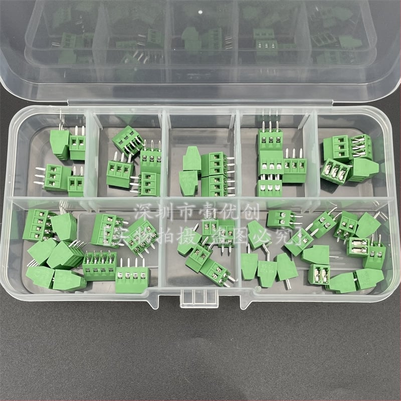 50 kusov DG308 terminálnych blokov KF128, rozteč 2,54 mm, PCB skrutkový typ, sada 2/3/4 pólov